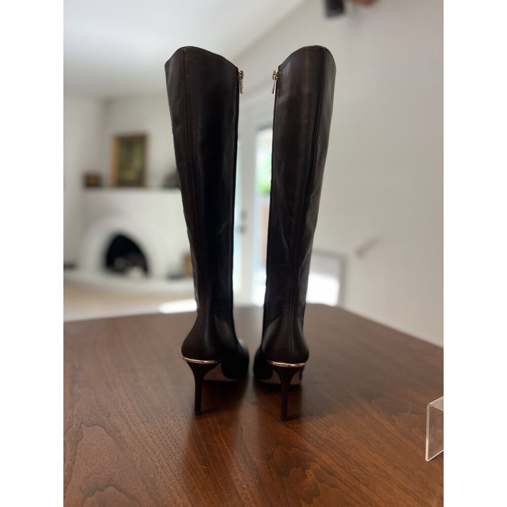 Coach "Roma" Soft Shine Calf Chocolate Brown Inside Zipper Boots Womens Size 7.5 - Picture 4 of 9